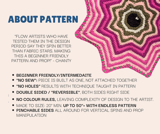 (Pattern) Double Sided Flow Star - Sizes 20" to 50"+