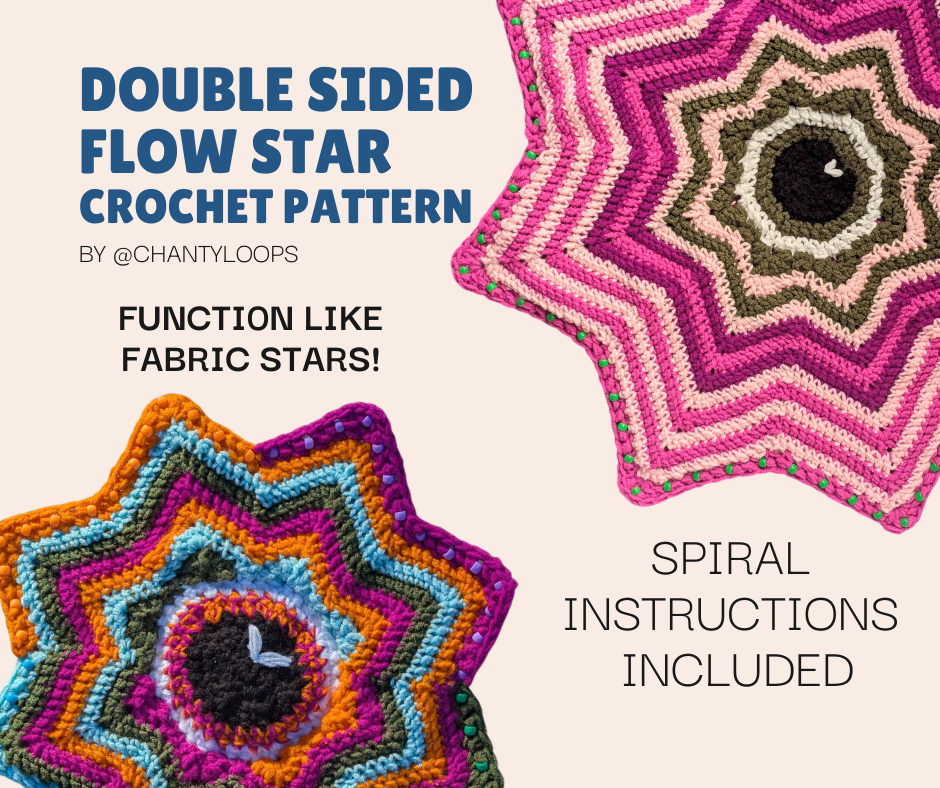 (Pattern) Double Sided Flow Star - Sizes 20" to 50"+