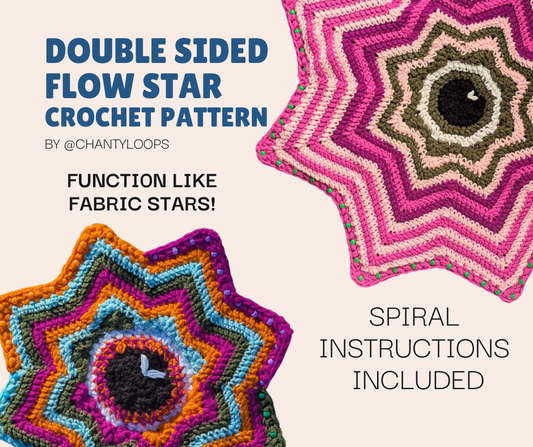 (Pattern) Double Sided Flow Star - Sizes 20" to 50"+