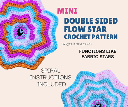 (Pattern) Mini Double Sided Flow Star - sizes 12"-18" only