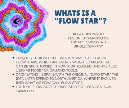 (Pattern) Mini Double Sided Flow Star - sizes 12"-18" only
