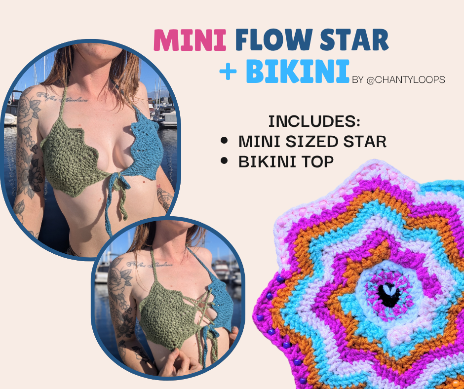 (2Patterns) MINI Flow Star + Bikini Top