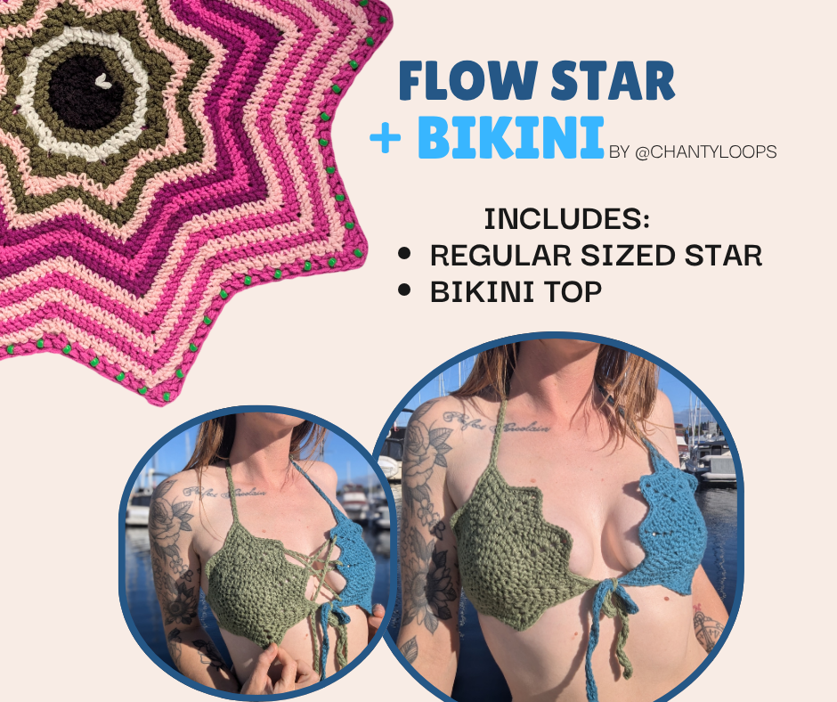 (2Patterns) Regular Flow Star + Bikini Top