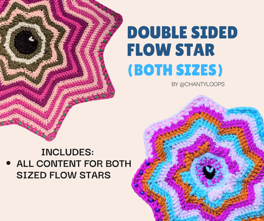 (2Patterns) Both Double Sided Flow Stars - All Sizes 12"-50"+