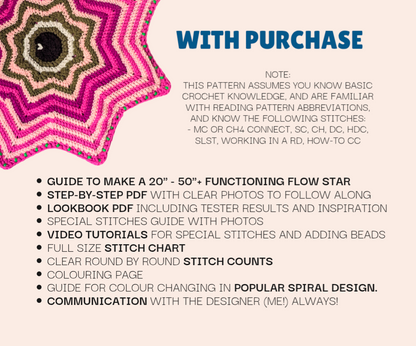 (Pattern) Double Sided Flow Star - Sizes 20" to 50"+